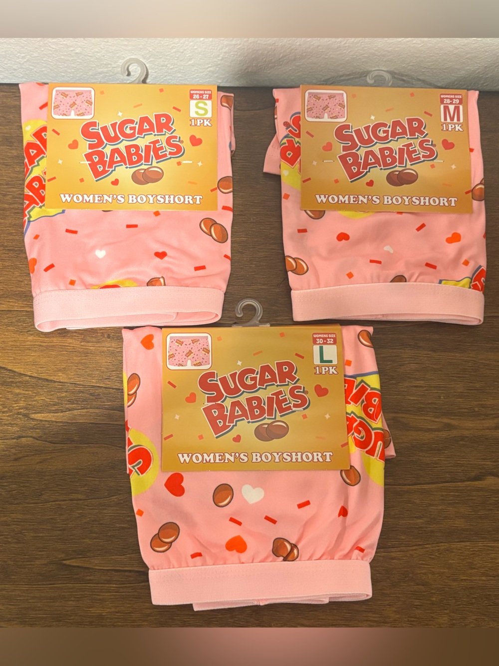 Sugar Babies Pink Women's Boyshorts - (1 piece- choose your size)